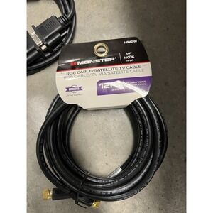 Monster Just Hook It Up 12 ft. Video Coaxial Cable New In Box